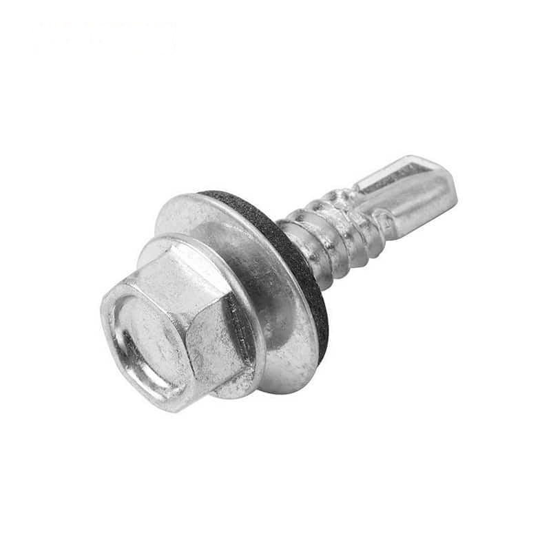 HEX SELF DRILLING SCREW WITH RUBBER WASHER - FASTENER - AGC Tools Ghana