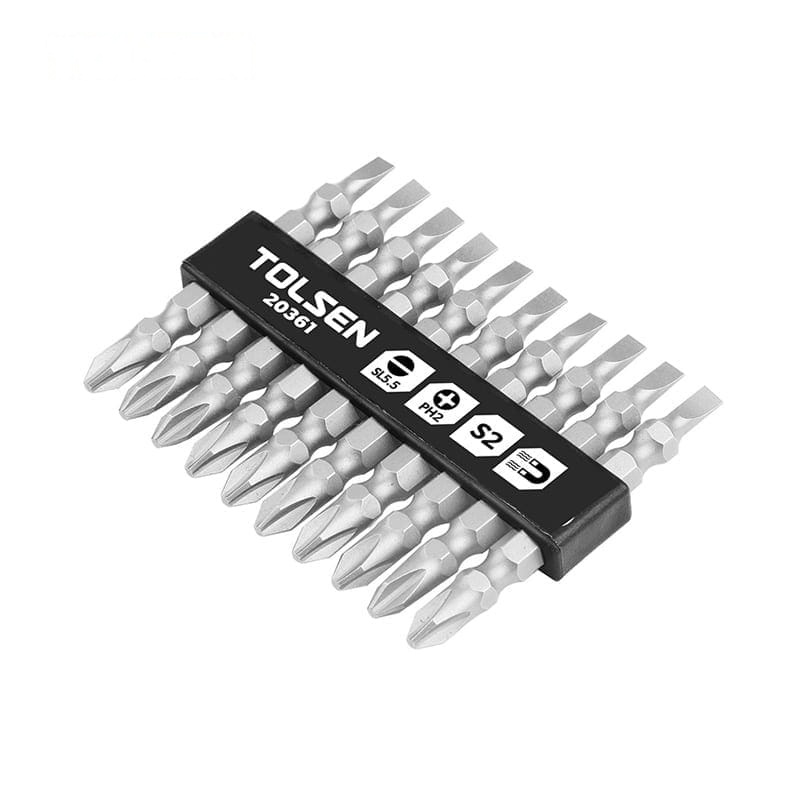 10PCS DOUBLE END SCREWDRIVER BITS SET (INDUSTRIAL) - FASTENING TOOLS - AGC Tools Ghana