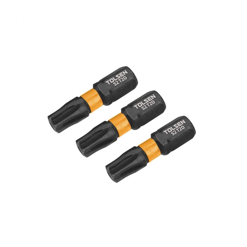 3PCS IMPACT SCREWDRIVER BIT SET (TORX) (INDUSTRIAL) - FASTENING TOOLS - AGC Tools Ghana