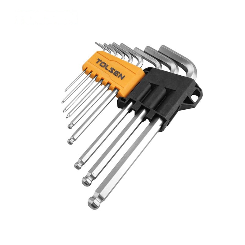 9PCS BALL POINT LONG ARM HEX KEY SET - FASTENING TOOLS - AGC Tools Ghana