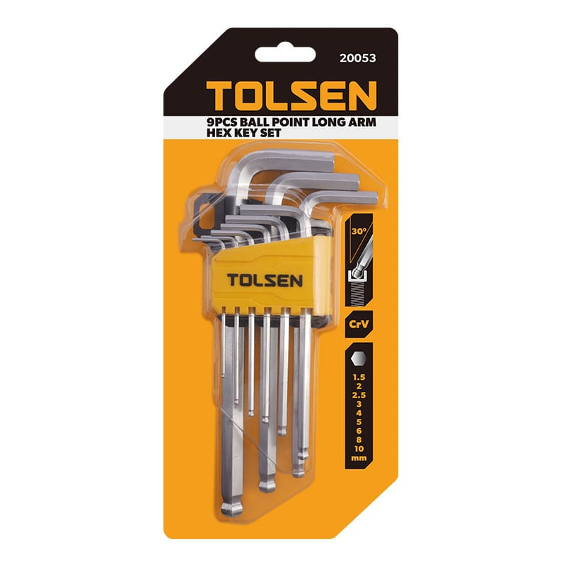 9PCS BALL POINT LONG ARM HEX KEY SET thumbnail 3