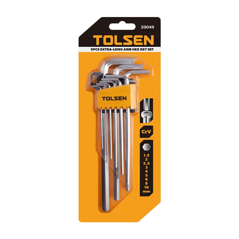 9PCS EXTRA-LONG ARM HEX KEY SET thumbnail 4