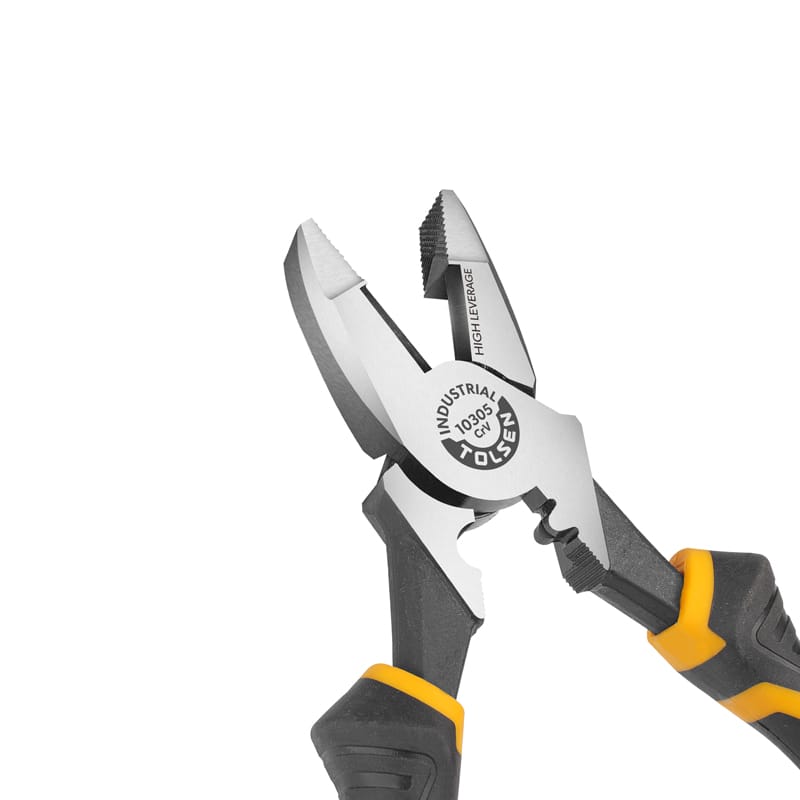 HIGH LEVERAGE LINEMAN’S PLIERS WITH FISH TAPE PULLER AND CRIMPER (INDUSTRIAL) thumbnail 3