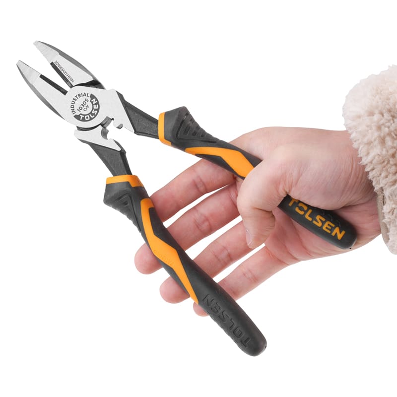 HIGH LEVERAGE LINEMAN’S PLIERS WITH FISH TAPE PULLER AND CRIMPER (INDUSTRIAL) thumbnail 4