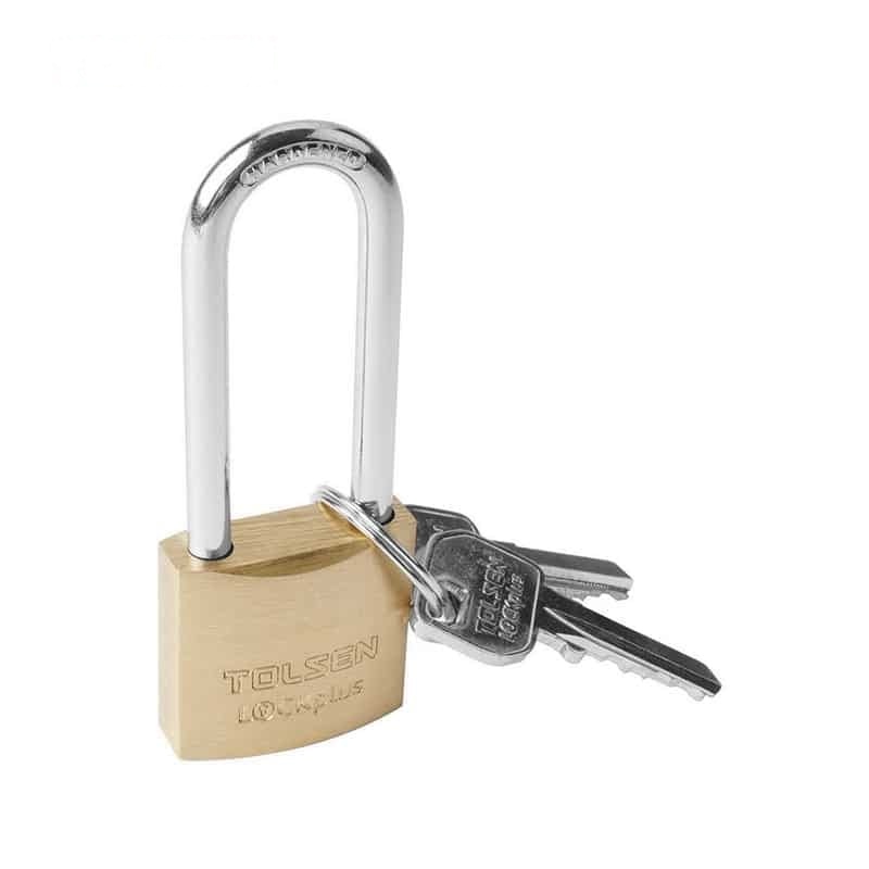 BRASS PADLOCK WITH LONG SHACKLE (INDUSTRIAL) - LOCKS - AGC Tools Ghana