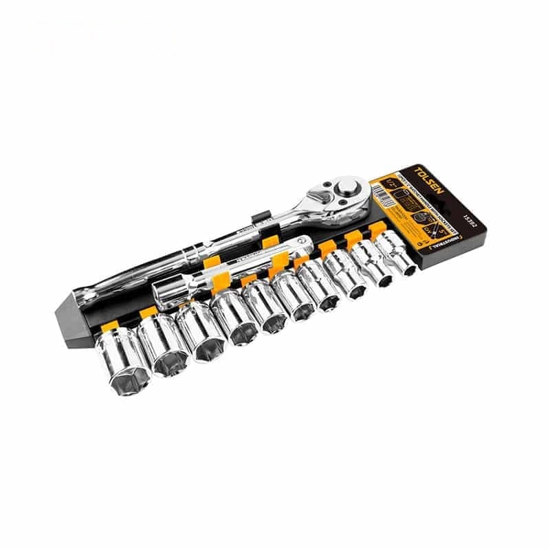 12PCS 1/2″ RATCHET HANDLE WITH SOCKETS SET - MECHANICS TOOLS - AGC Tools Ghana