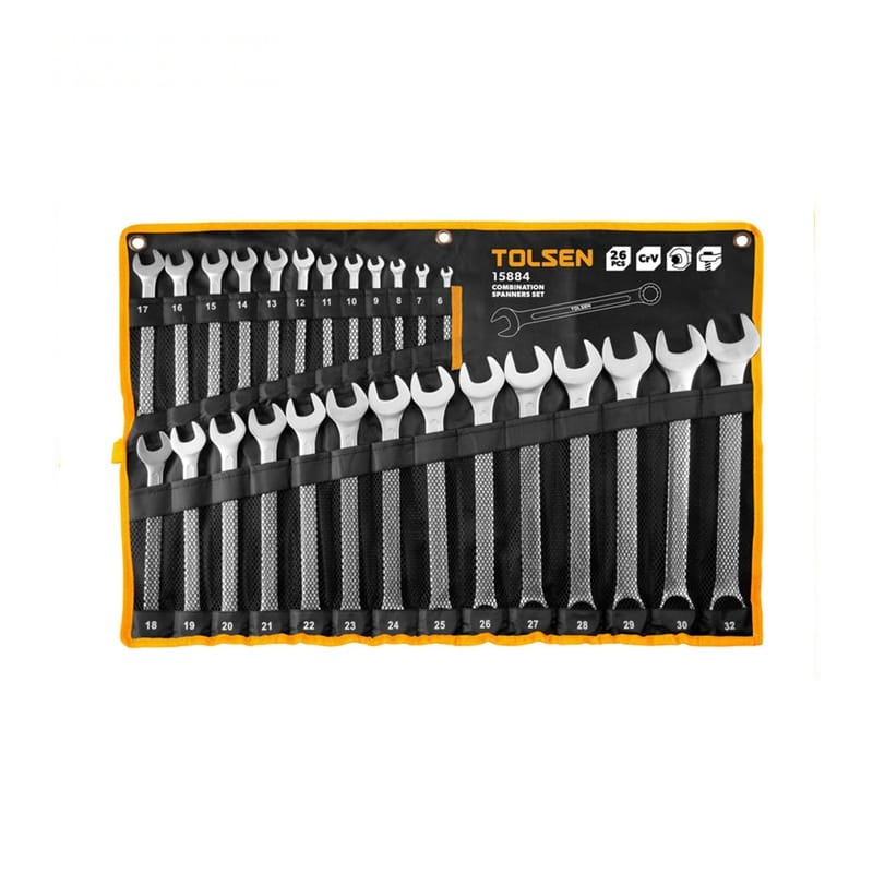 26PCS COMBINATION SPANNERS SET (INDUSTRIAL) - MECHANICS TOOLS - AGC Tools Ghana