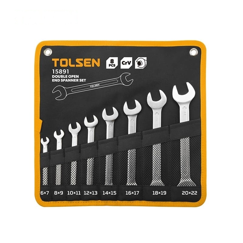 8PCS DOUBLE OPEN END SPANNER SET - MECHANICS TOOLS - AGC Tools Ghana