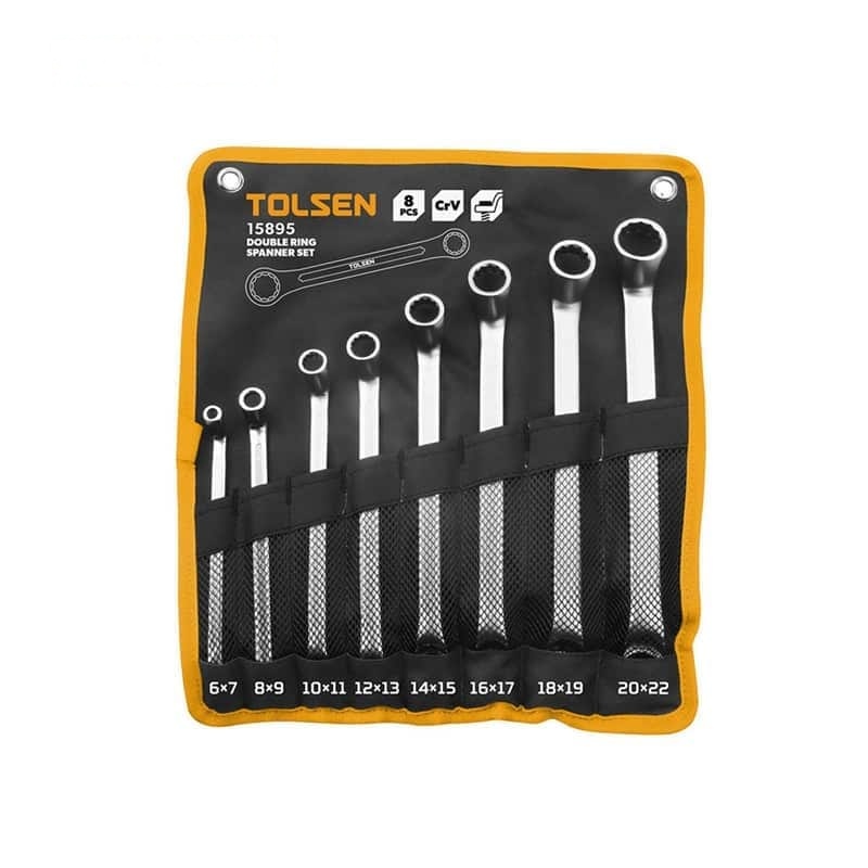 8PCS DOUBLE RING SPANNERS SET - MECHANICS TOOLS - AGC Tools Ghana