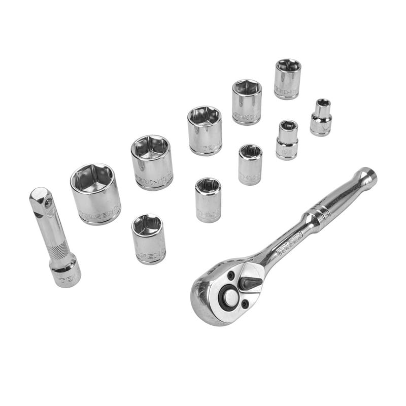 12PCS 3/8″ RATCHET HANDLE WITH SOCKETS SET Tolsen Tool Ghana