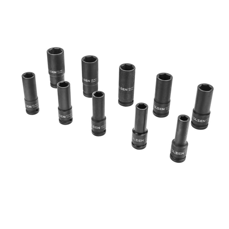 10PCS 1/2″ DRIVE DEEP IMPACT SOCKET SET thumbnail 4