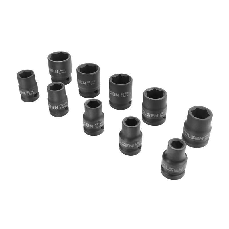 10PCS 1/2″ DRIVE IMPACT SOCKET SET thumbnail 4