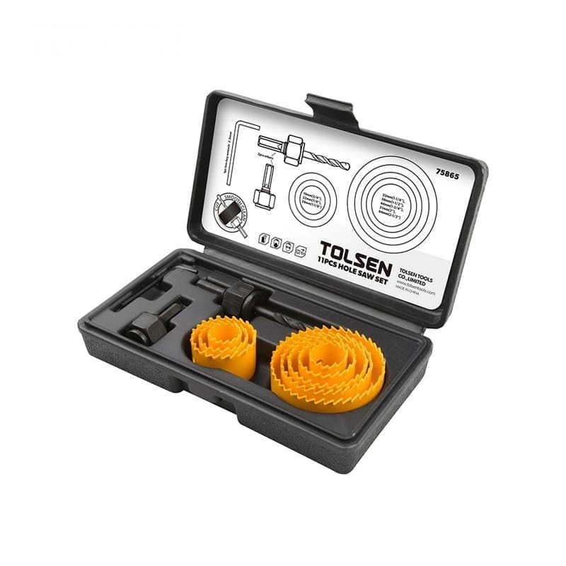 11PCS HOLE SAW SET - POWER TOOLS ACCESSORIES - AGC Tools Ghana