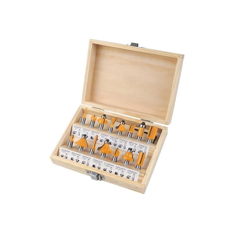 15PCS CARBIDE ROUTER BITS SET - POWER TOOLS ACCESSORIES - AGC Tools Ghana