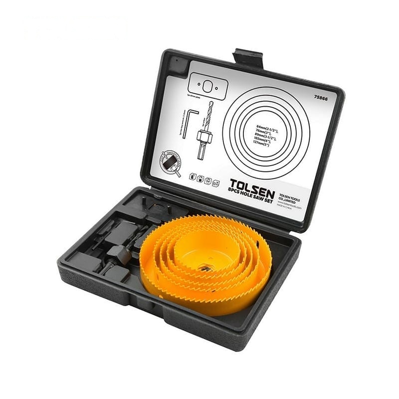 8PCS HOLE SAW SET - POWER TOOLS ACCESSORIES - AGC Tools Ghana