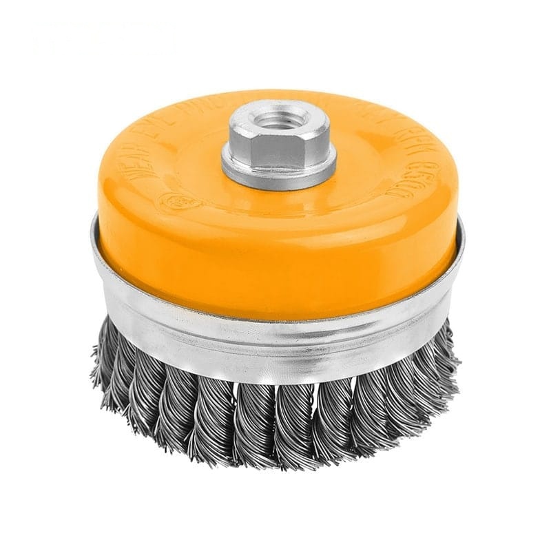 CUP TWIST WIRE BRUSH WITH NUT (HEAVY DUTY) (INDUSTRIAL) - POWER TOOLS ACCESSORIES - AGC Tools Ghana