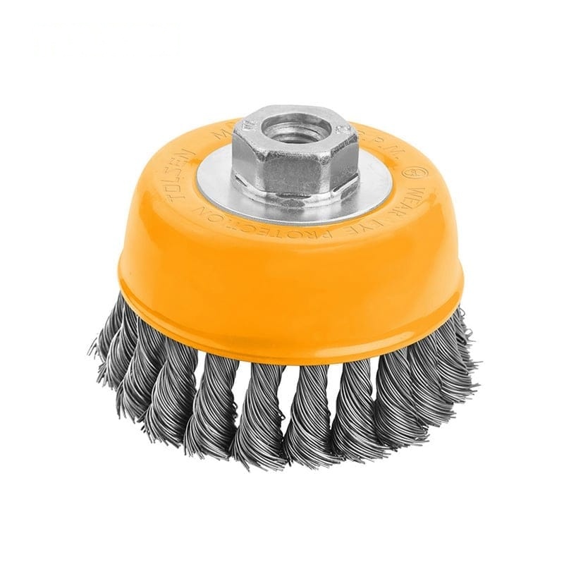 CUP TWIST WIRE BRUSH WITH NUT (INDUSTRIAL) - POWER TOOLS ACCESSORIES - AGC Tools Ghana