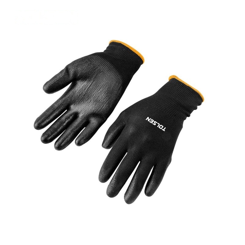 WORKING GLOVES (PU COATED BLACK) - PPE - AGC Tools Ghana